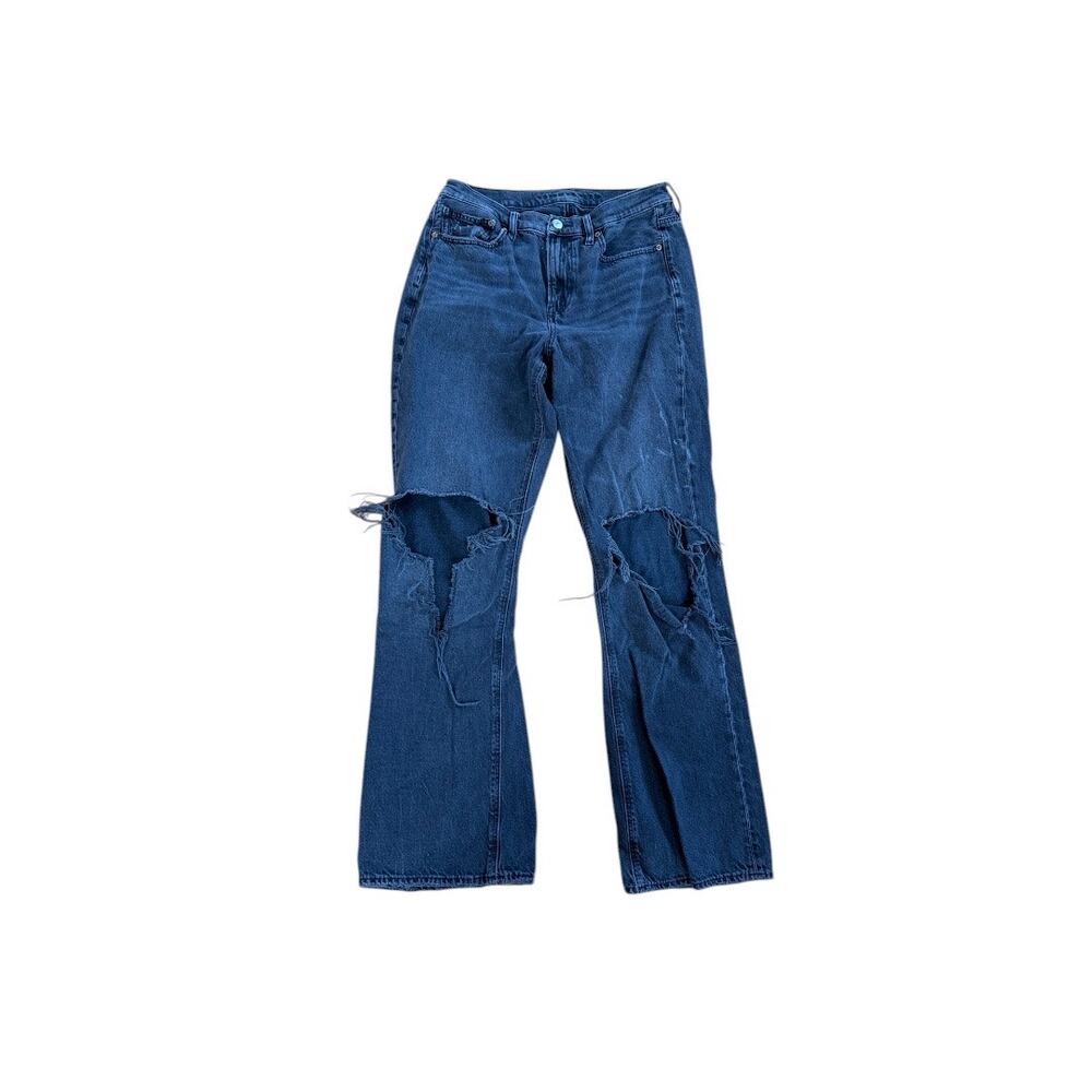 American Eagle Distressed High-Waisted Bootcut Jeans - Picture 2 of 8